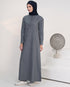 Pebble Grey Smart Look Jilbab